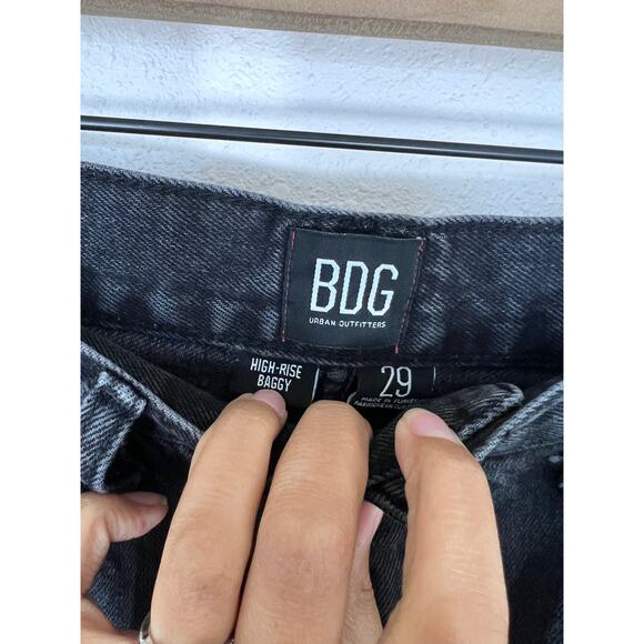 BDG High-Rise Baggy Gray Distressed Jeans Size 29 - Picture 4 of 8